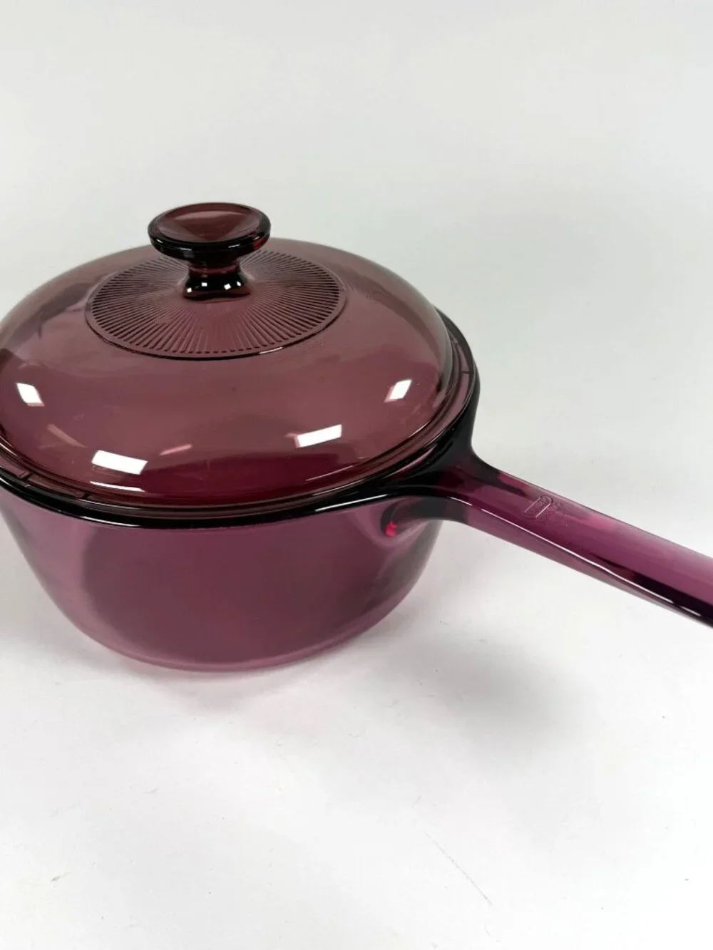 Corning Visions Cranberry Glass Cookware 2.5L With Pyrex Lid
